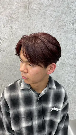 ショート カラー パーマ メンズ キッズ 栄💗レイヤーカット ｜韓国風｜haruのヘアスタイル