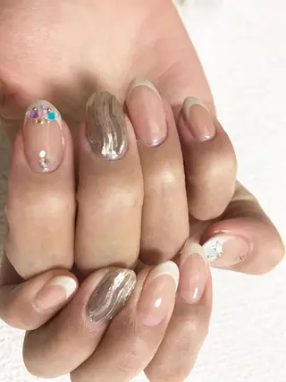 セミロング カラー キッズ ネイル マツエク・マツパ Sunny side nailのネイルデザイン