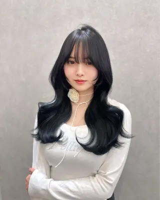 ロング 髪質改善×韓国ヘアサロン Role 博多【ロール】所属・yui🎀ブリーチ なしWカラー／博多のヘアスタイル