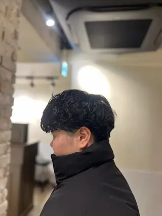 パーマ メンズ メンズパーマ/透明感 カラー/徳田真緒のヘアスタイル