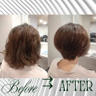 ショート GR 髪質改善トリートメント×ヘッドスパ【ジーアール】所属・🌺中村🌺毎日楽し くなる髪をご提案✨のヘアスタイル