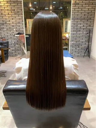 ロング カラー パーマ Uni.所属・地毛風ストレート/ 髪質改善/榎本流行のヘアスタイル