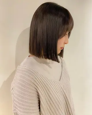 ミディアム カラー 板谷みさき /艶ボブ/藤沢美容室のヘアスタイル