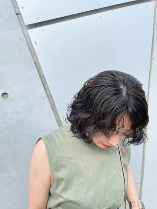 ミディアム パーマ ✨似合わせ特化美容師 WILL上村　拳吾のヘアスタイル