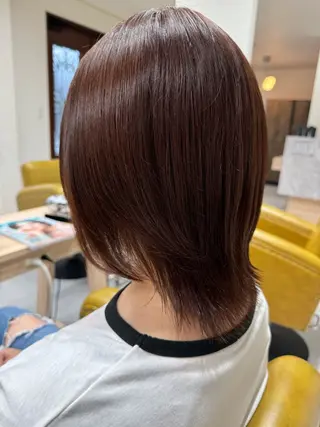 ミディアム カラー 大内 カオリのヘアスタイル