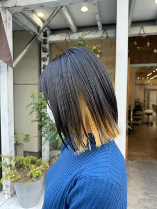 ミディアム カラー 入江 允のヘアスタイル
