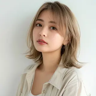 ミディアム 女髮所属・女髪 〜MEGAMI〜のヘアスタイル