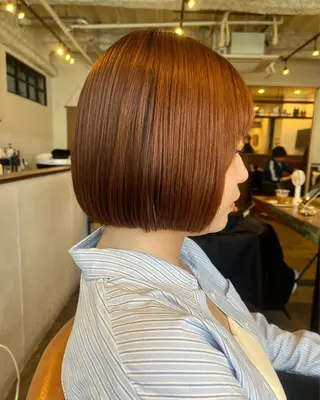 ショート カラー china/ボブ ブリーチカラーのヘアスタイル