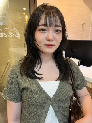 ミディアム レイヤー/暖色/ 髪質改善/永礼芳果のヘアスタイル