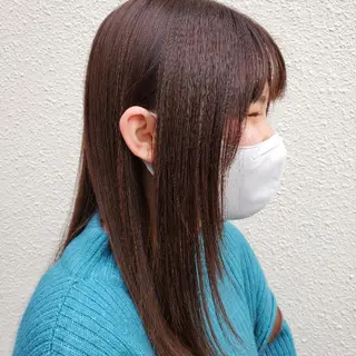 セミロング 社内カット講師・店長 菅原賢一のヘアスタイル