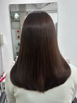 セミロング カラー ハイライト/レイヤー 河原町/Manatoのヘアスタイル