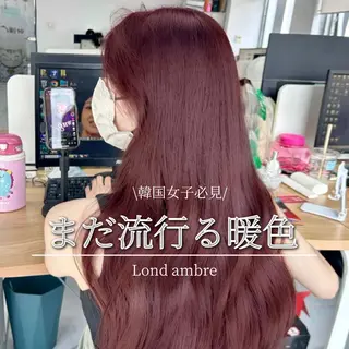 カラー ❤️ブリーチなし💚 ダブルカラー平野実花のヘアスタイル