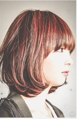 ミディアム カラー ヘアアレンジ 加藤 妙子のマツエク・マツパデザイン