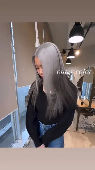 ロング カラー 💜ハイトーン💛 マジカルかいちゃんのヘアスタイル