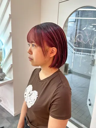 カラー 莉乃/縮毛矯正/髪質 改善/艶カラーのヘアスタイル