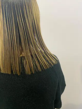 セミロング アオイ🩵暖色 /まろやかカラーのヘアスタイル