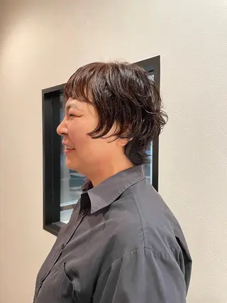 ショート パーマ ROCAReTA FOR HAIR 千本丸太町店所属・なかがきはな/ボブ/ レイヤー/パーマのヘアスタイル