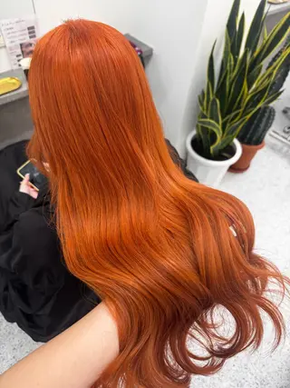 ロング カットカラー🩷 五島桜樫のヘアスタイル