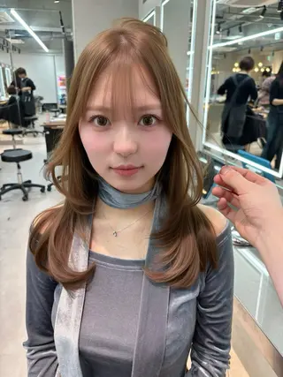 ミディアム カラー 【ブリーチなし】 吉村　清志のヘアスタイル