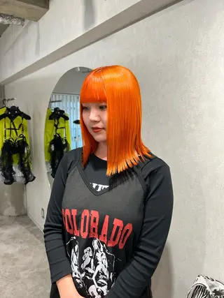 ミディアム カラー 暖色カラー/ブリーチ /名古屋/かのんのヘアスタイル