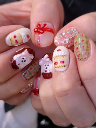 ネイル 3dパーツ/流行り 👧shushu❤️のネイルデザイン