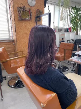 セミロング カラー かんばら りょーいのヘアスタイル