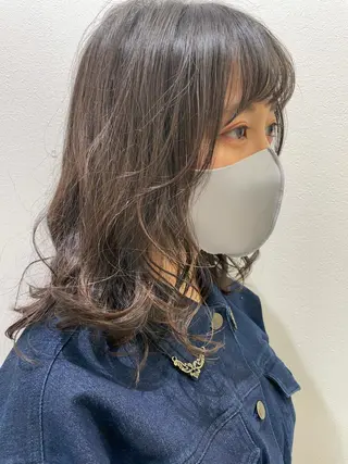 ミディアム カラー 福島成美/髪質改善 縮毛矯正/カラーのヘアスタイル