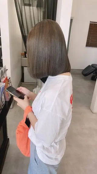 ミディアム カラー 河内 元伸のヘアスタイル