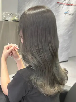 ロング カラー Ardore大阪難波 カットカラーモデルのヘアスタイル
