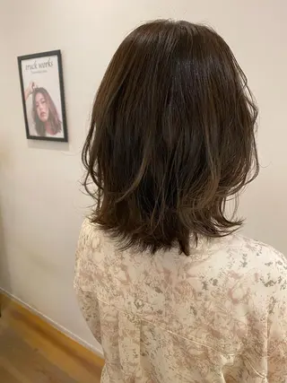 ミディアム カラー 髪質改善 大内翔太のヘアスタイル