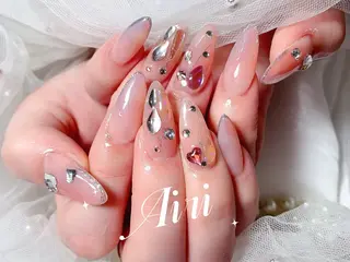 ネイル ネイルサロンAiri 長さ出し·シンプルのネイルデザイン