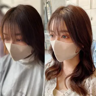 セミロング ACHFILO モデル募集のヘアスタイル