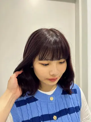 ミディアム カラー 愛結 暖色カラー🎀🩰のヘアスタイル