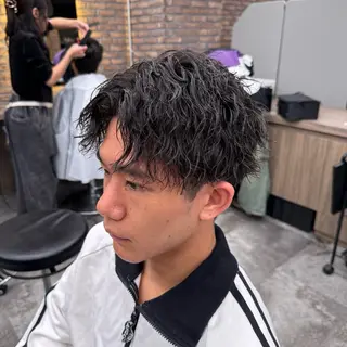 ショート カラー パーマ ヘアアレンジ メンズ キッズ 🔷横浜1のパーマ 職人🔷将太郎のヘアスタイル