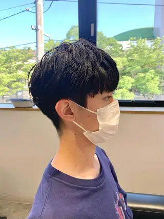 ショート パーマ メンズ メンズカット・ パーマ🎈はなさかのヘアスタイル