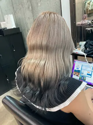 ミディアム カラー ✨最安値✨エクステ カラー🌼つきな🌼のヘアスタイル