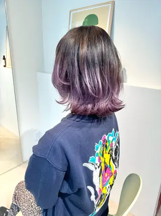 ミディアム カラー 髪質改善マスター 長尾勇弥/梅田中津のヘアスタイル