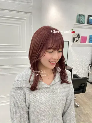 ミディアム 🍑暖色／レイヤー／ 真希🎀のヘアスタイル