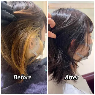 カラー 🥣🫧‪艶カラー 🦋アカマ ミユ🦋のヘアスタイル