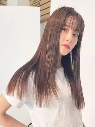 セミロング カラー パーマ ヘアアレンジ ITbyALBUM 八王子店のヘアスタイル