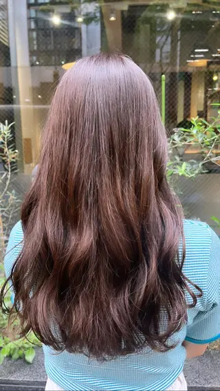 カラー えんぐちとも／透明感 カラー／博多ボブのヘアスタイル