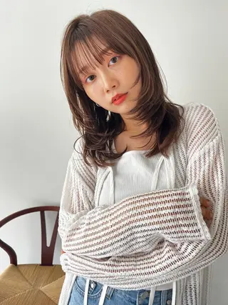 セミロング 🍀立川/艶髪/レイ ヤーmihiro🍀のヘアスタイル