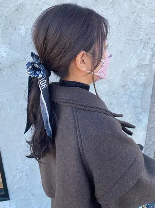 セミロング カラー ami🍑艶カラー/ 髪質改善/透明感のヘアスタイル