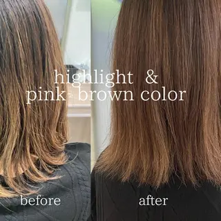 ミディアム カラー Ash 銀座店所属・骨格補正カット /マンツーマン/のヘアスタイル