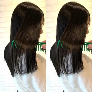 ロング 髪質改善 髪質改善カラーのヘアスタイル