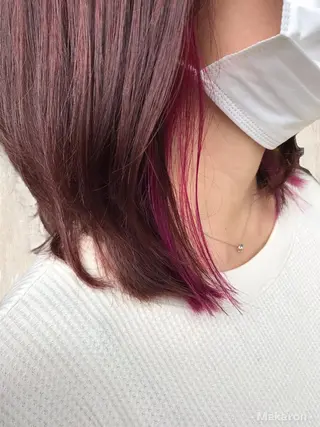 ミディアム カラー hair works raptureのヘアスタイル