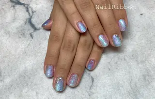 ネイル ネイルリボン 受付スタッフのネイルデザイン