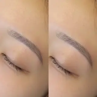 平行で薄眉好きにはたまらない仕上がり!
間引きで毛量調整してます! | blink. nana