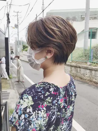 ショート シンプル+αな デザインを 松崎陸のヘアスタイル