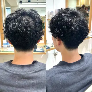 パーマ メンズ ブリーチデザインカラ ー/メンズ◎mariのヘアスタイル